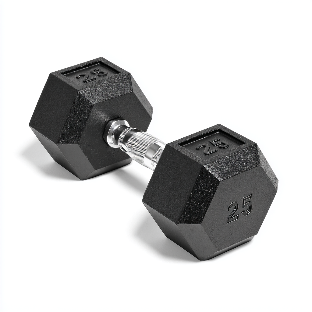Rubber Encased Hex Dumbbell (Single)