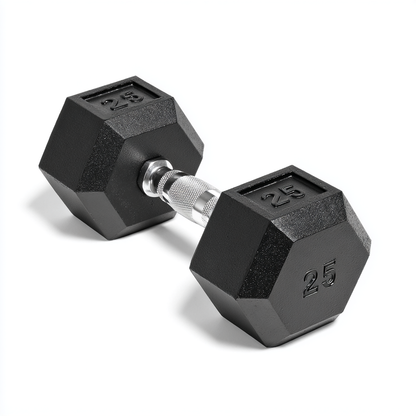 Rubber Encased Hex Dumbbell (Single)